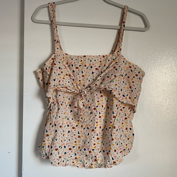 Madewell Tie-front Tank in Terrazzo - Picture 2 of 10